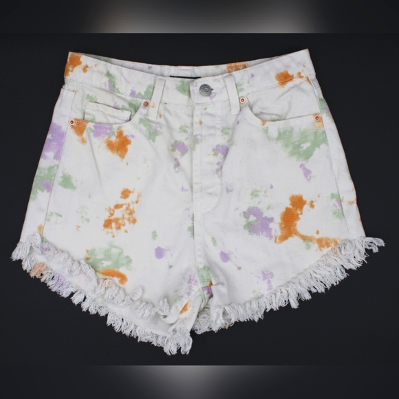 wild fable Pants - Wild Fable High-Rise Tie-Dye Fringe Shorts – Size 0